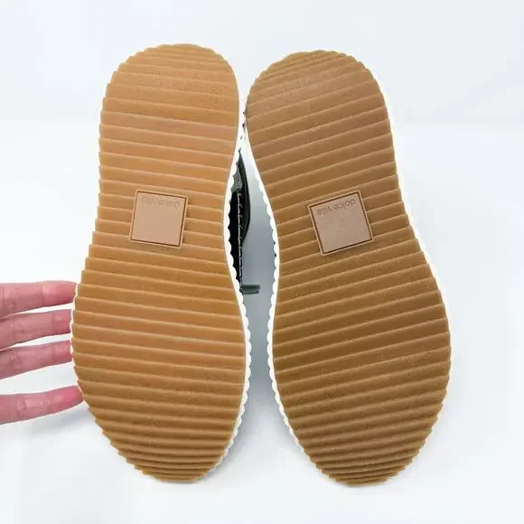 NWOB Dolce Vita Olive Green and Cream Chunky Sneaker Boots Women's US Size 7 - Picture 7 of 8